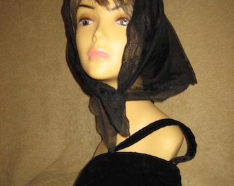 Vintage 40s Garay Black Velvet Purse