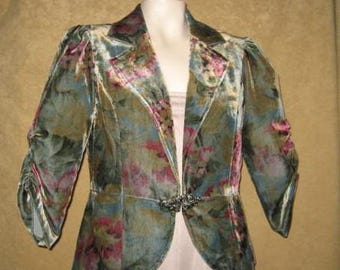Vintage Velvet Jacket Blazer Karen Kane Velvet
