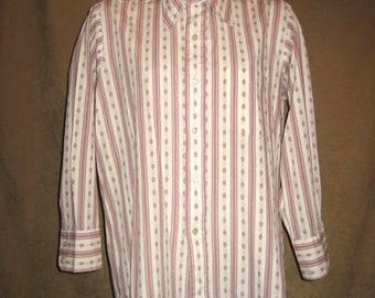 Vintage 70s J C Penny Towncraft Penn Prest Button Down Mens Shirt