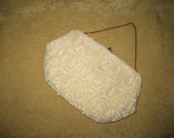 Vintage 50s Josef Beaded Clutch Purse