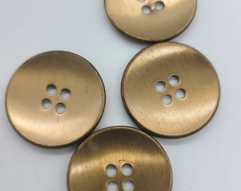 4 Metal Vintage Buttons