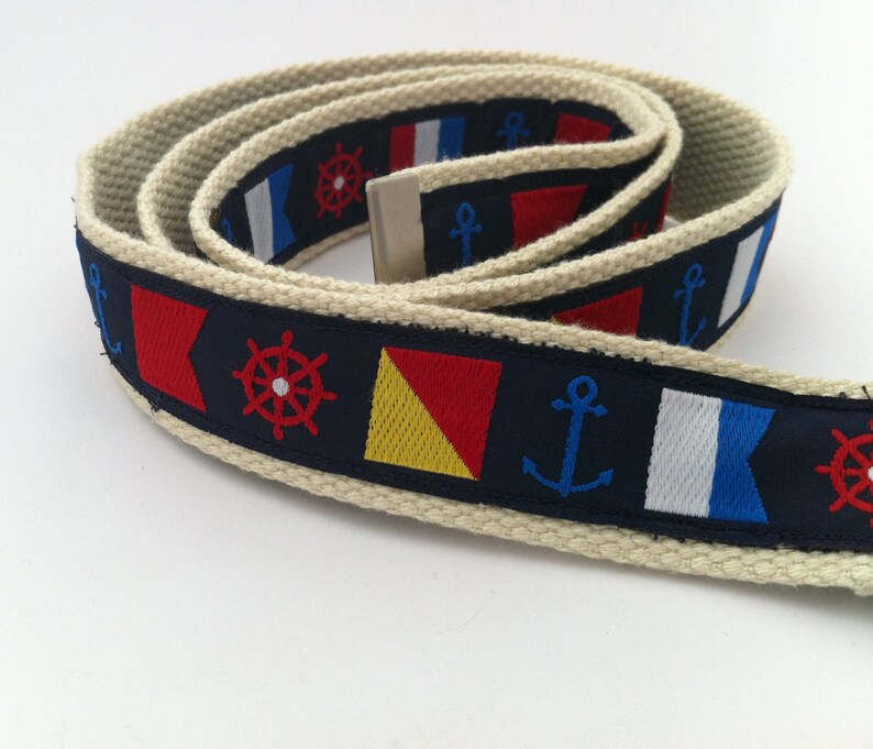 Mens Nautical Flags Belt Etsy