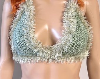 Eyelash Trim Crochet Bralette