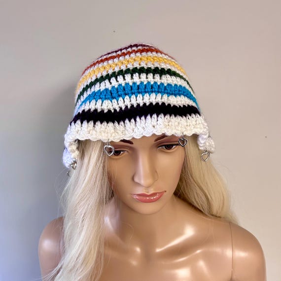 Crochet Rainbow Bucket Hat - Etsy display picture 1