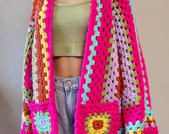 Hexagon Flower Cardigan