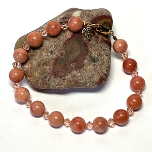 Red aventurine, Swarovski crystal & gold-fill bracelet: CHARITY DONATION image 3