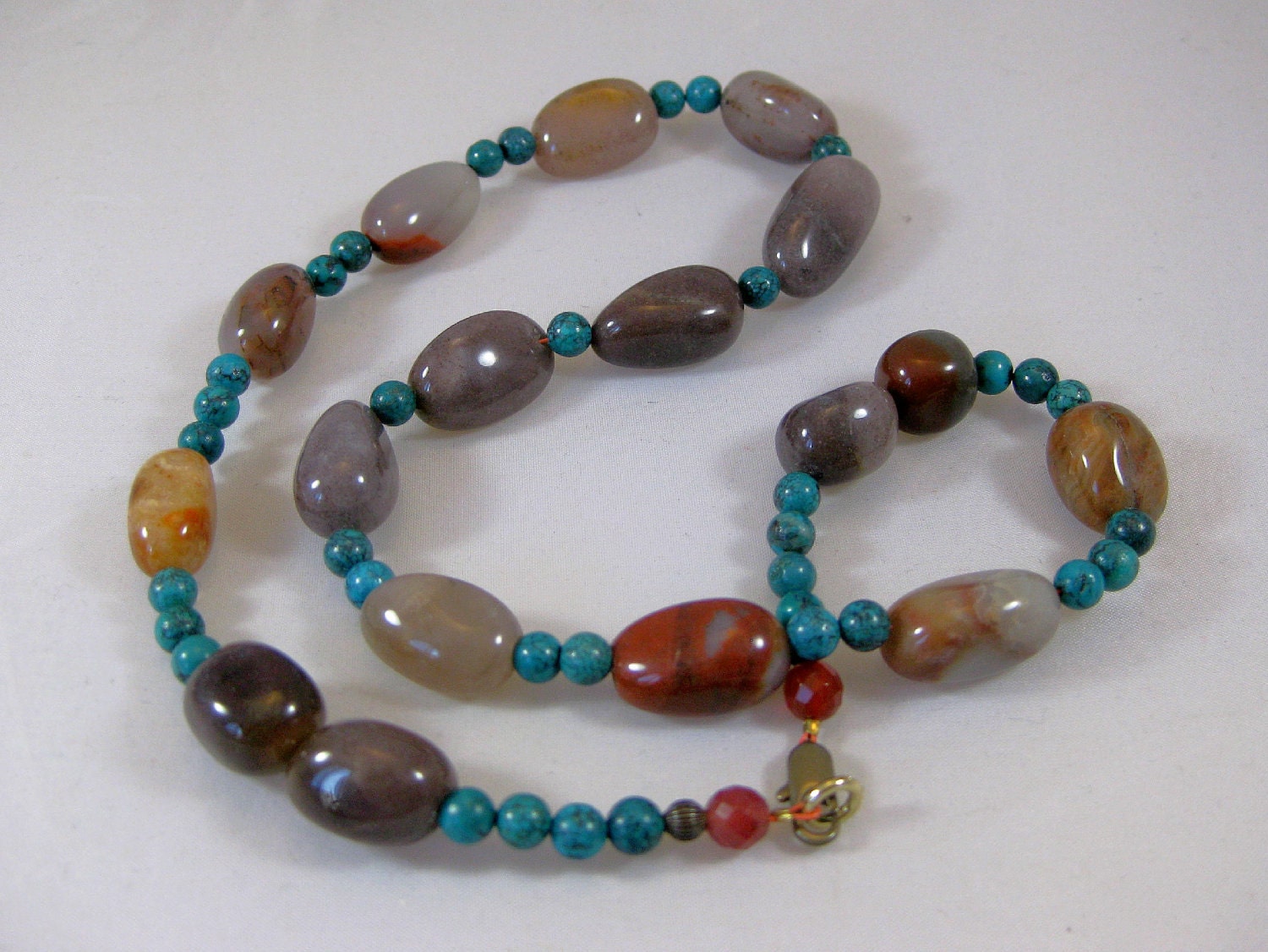Agate and Turquoise Necklace: Charity Donation - Etsy