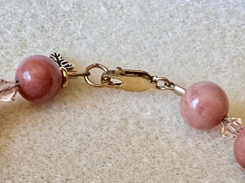 Red aventurine, Swarovski crystal & gold-fill bracelet: CHARITY DONATION image 5