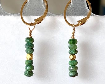 Emerald & gold vermeil earrings: CHARITY DONATION