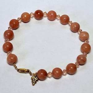 Red aventurine, Swarovski crystal & gold-fill bracelet: CHARITY DONATION image 7