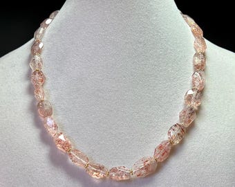 AAA sunstone & gold vermeil necklace: CHARITY DONATION