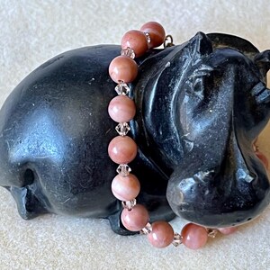 Red aventurine, Swarovski crystal & gold-fill bracelet: CHARITY DONATION image 2