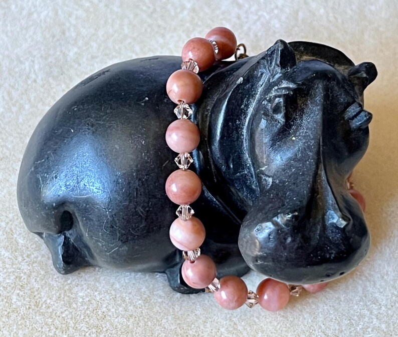 Red aventurine, Swarovski crystal & gold-fill bracelet: CHARITY DONATION image 2