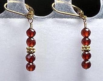 Garnet & gold vermeil earrings: CHARITY DONATION