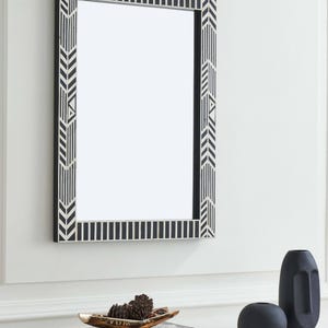Bone Inlay Rectangular Wall Mirror- Bedroom & Living Room Wall Bathroom Décor