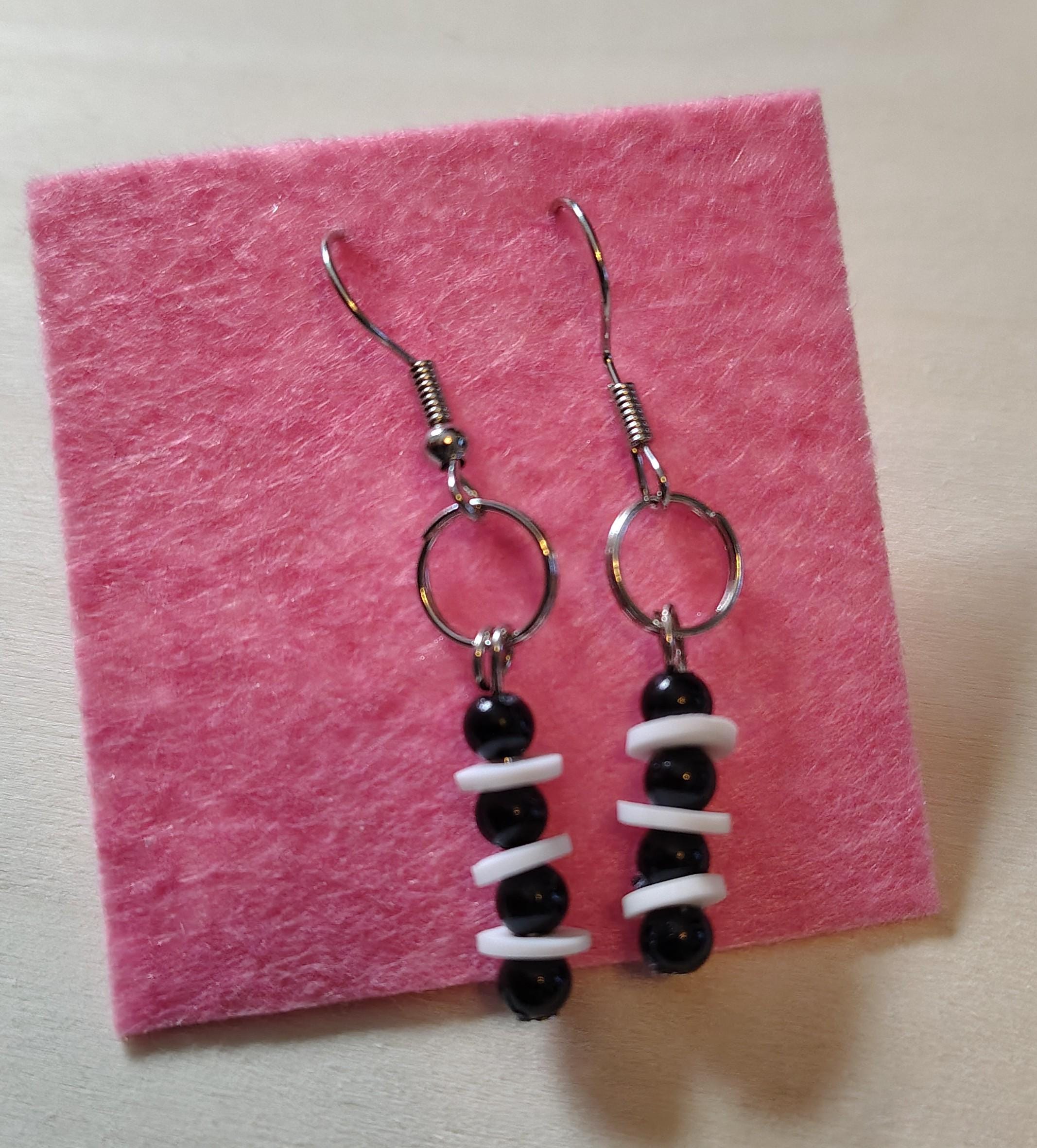 Cute Beaded Earrings, Simple Fish Hook Dangle Earrings, Jewelry - Thumbnail 5