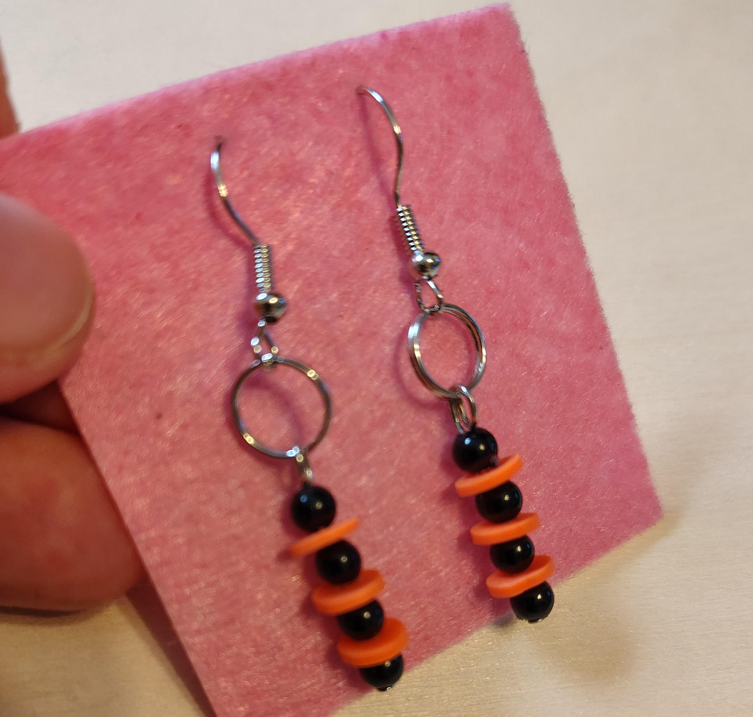 Cute Beaded Earrings, Simple Fish Hook Dangle Earrings, Jewelry - Thumbnail 3