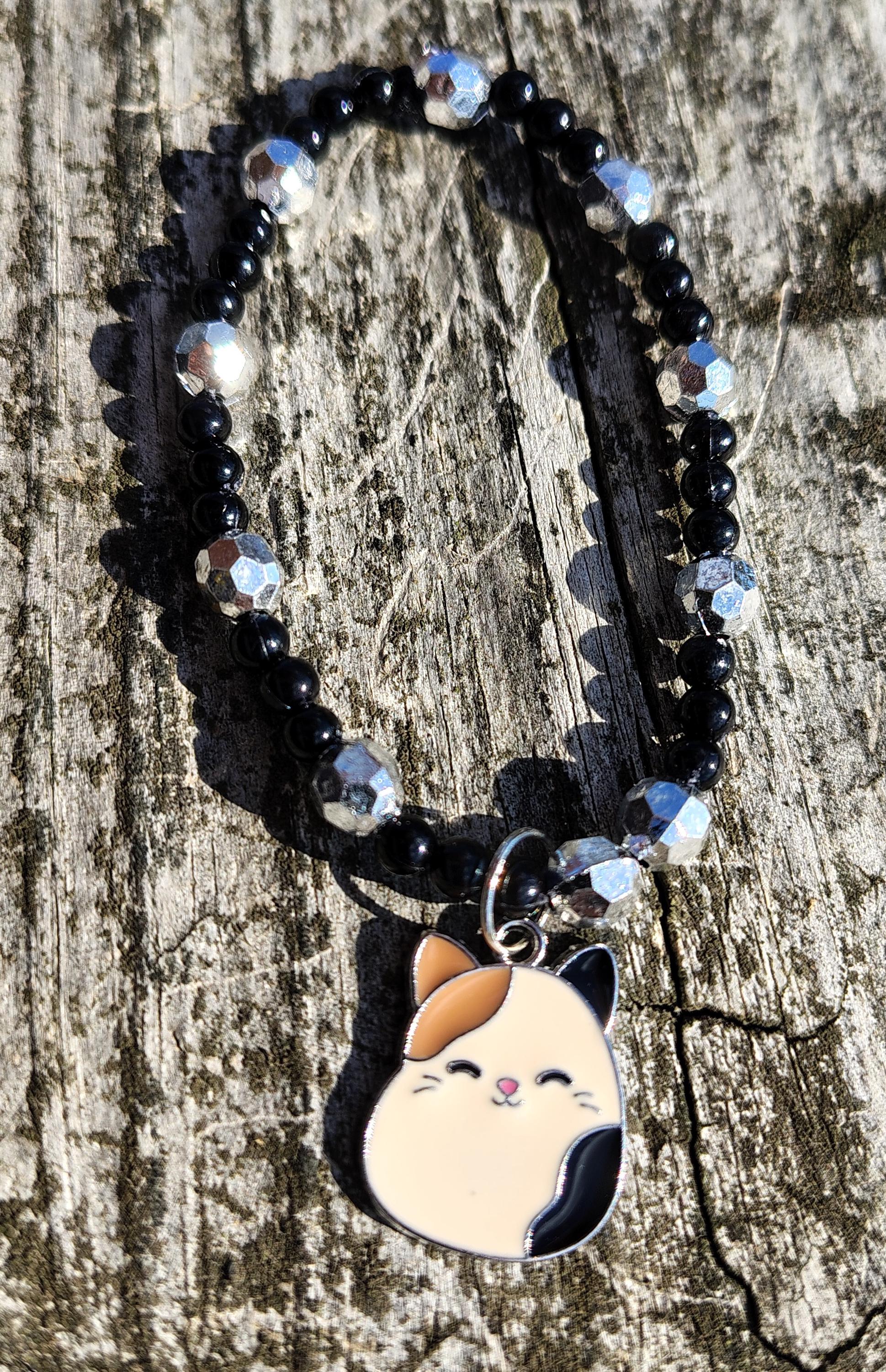 Chubby Cat Beaded Bracelet - Thumbnail 2
