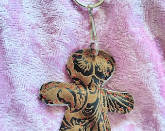 Porte-clés poppet, mini poppet de sorcière sur un porte-clés