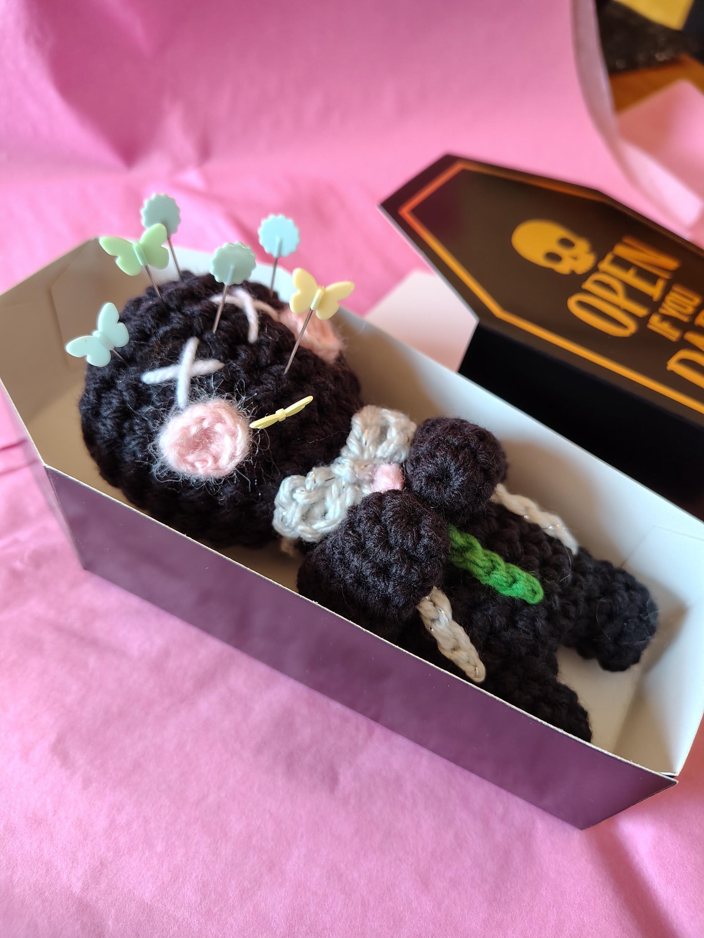 Gothic Pin Cushion, Dead Man Voodoo Poppet Spooky Home Decor