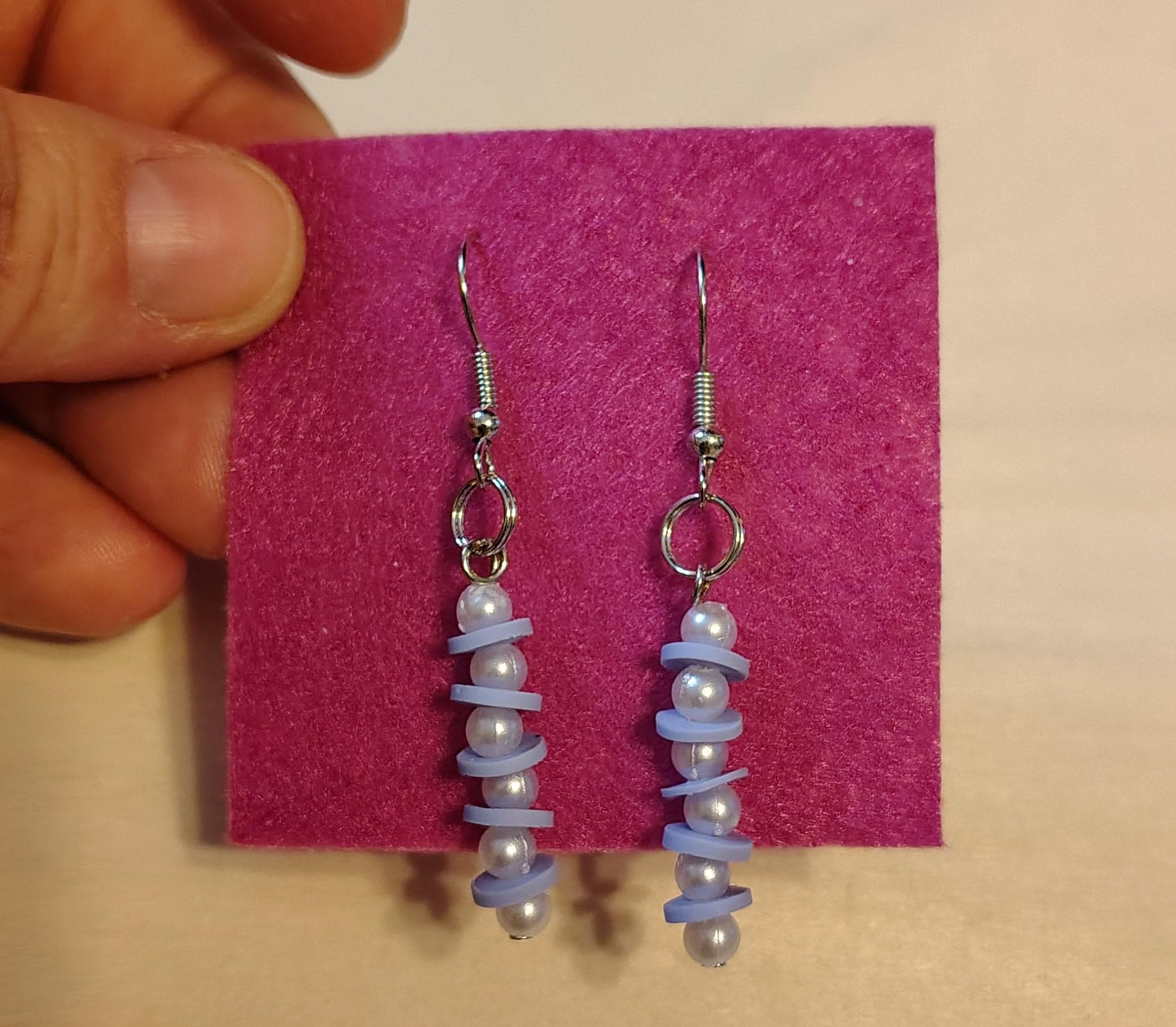 Cute Beaded Earrings, Simple Fish Hook Dangle Earrings, Jewelry - Thumbnail 2