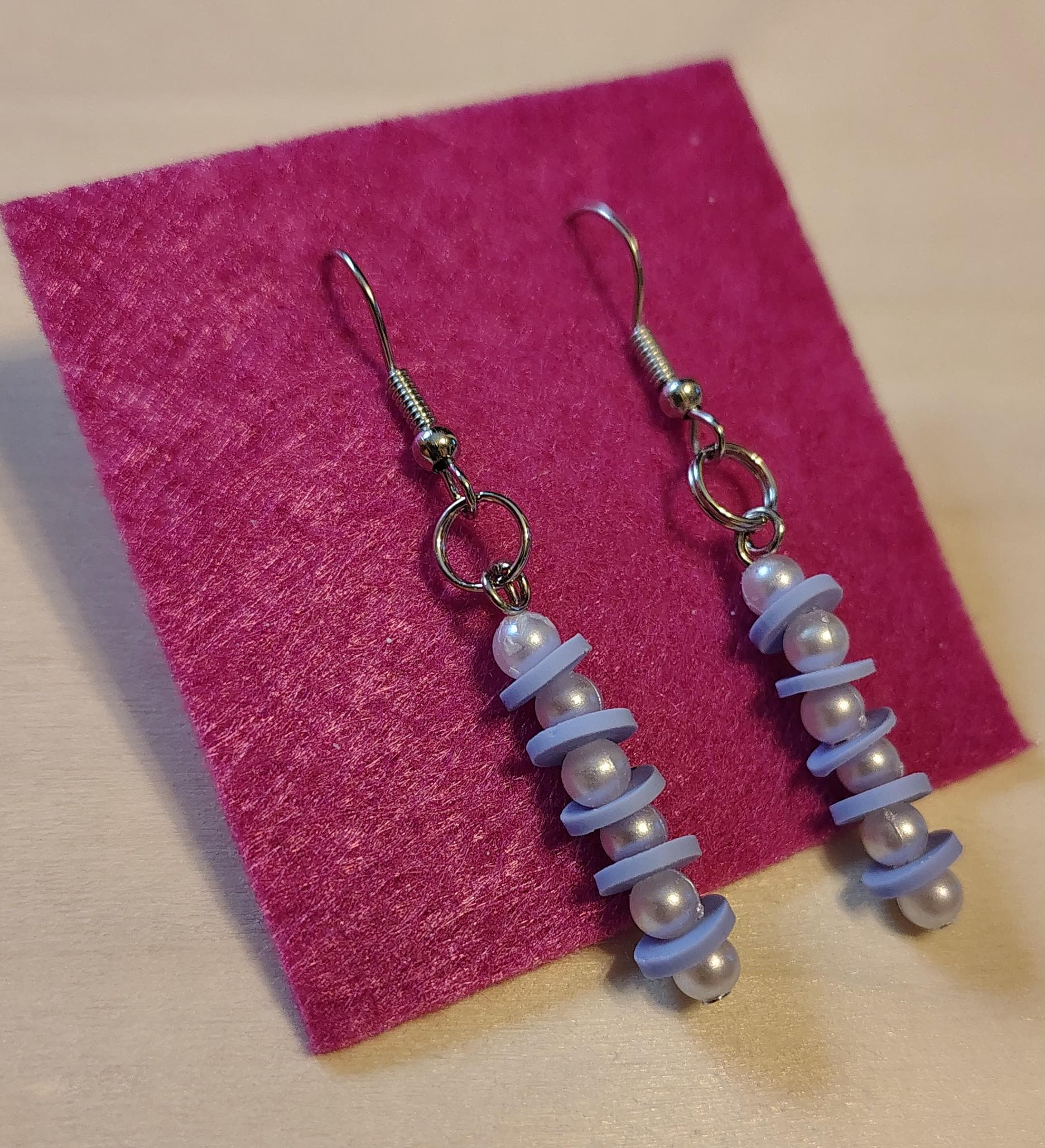 Cute Beaded Earrings, Simple Fish Hook Dangle Earrings, Jewelry