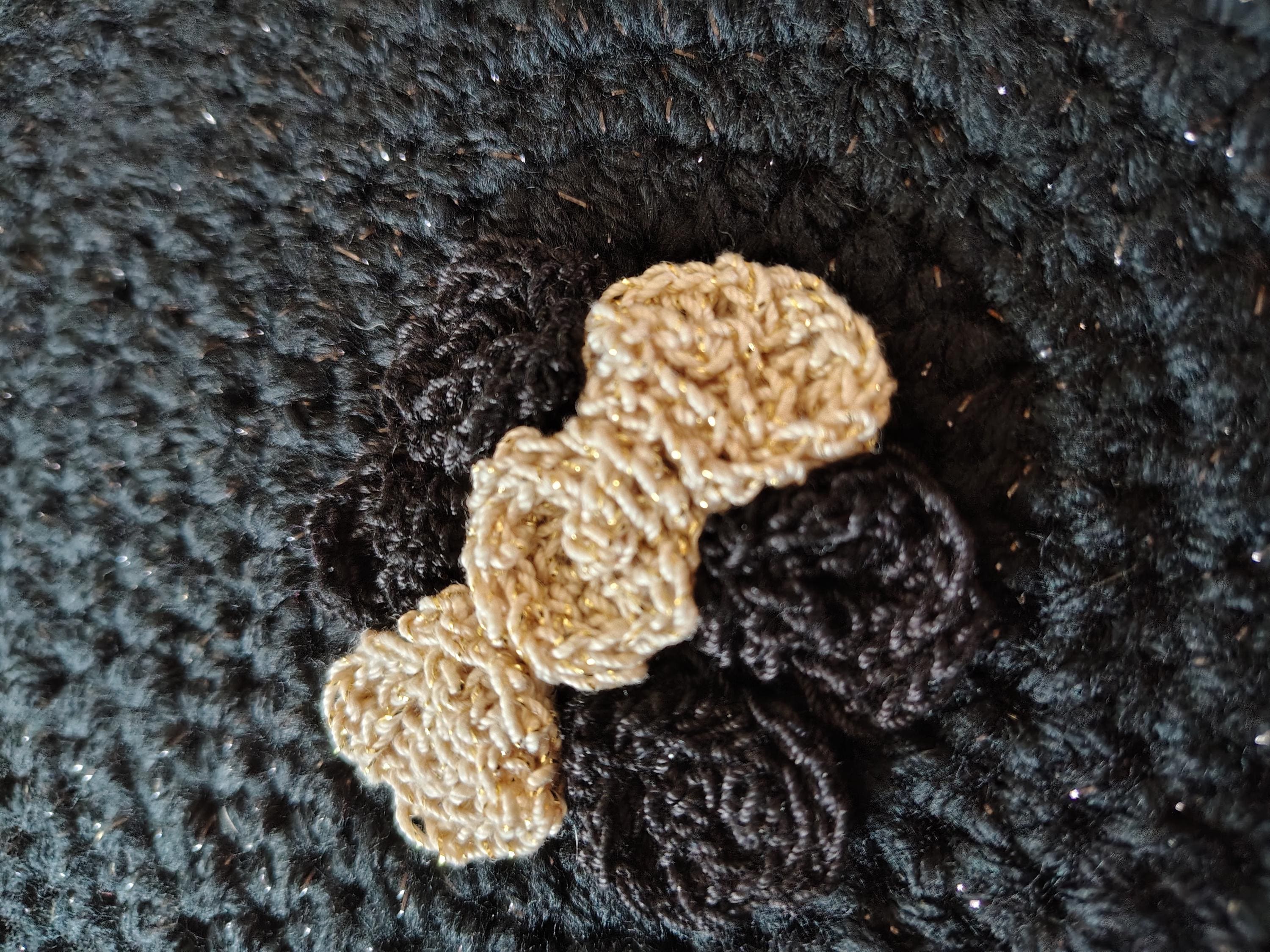 Crochet Black Altar Cloth, Ritual Spell Supplies, Witchcraft Tools - Thumbnail 2