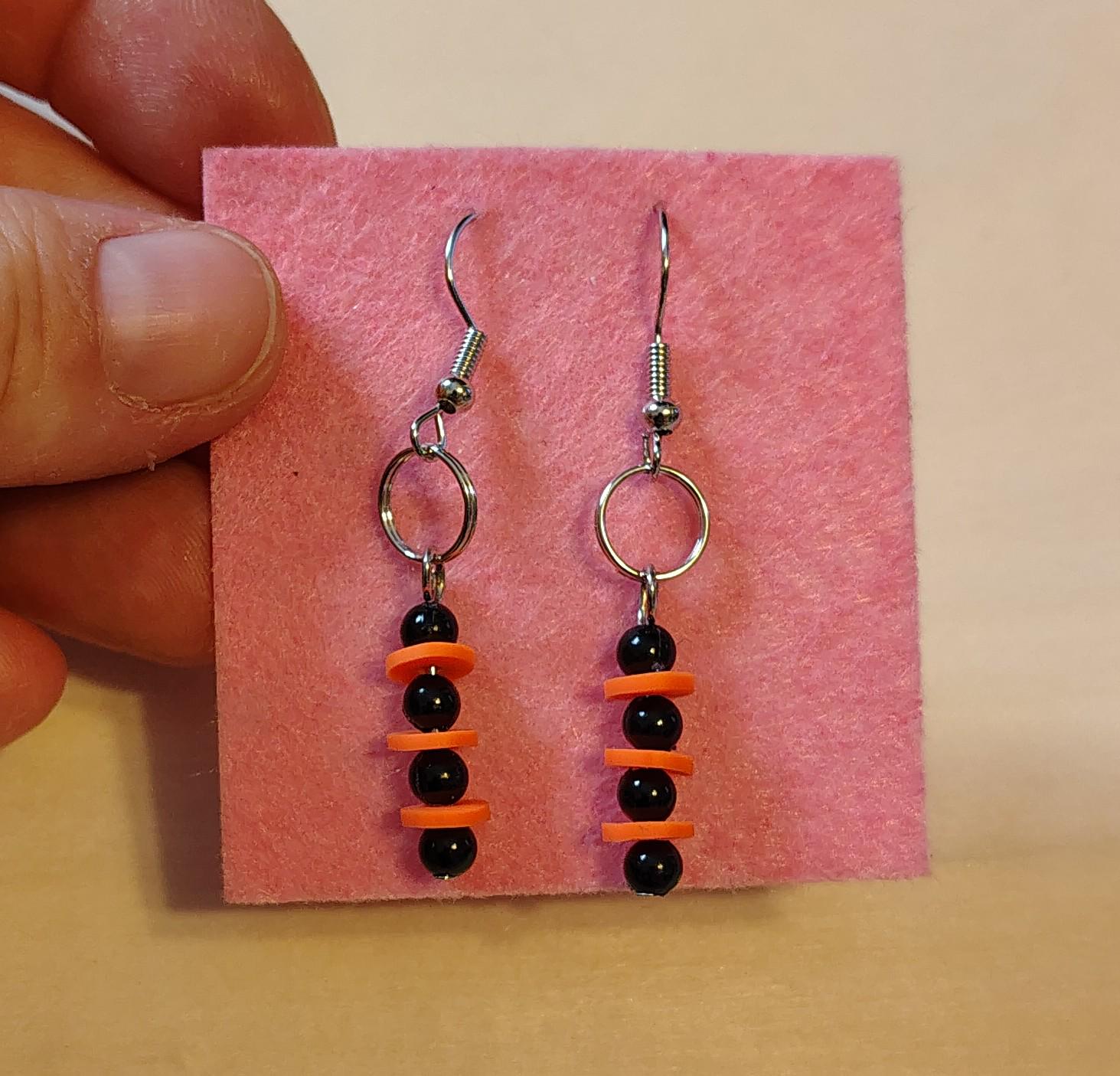 Cute Beaded Earrings, Simple Fish Hook Dangle Earrings, Jewelry - Thumbnail 4