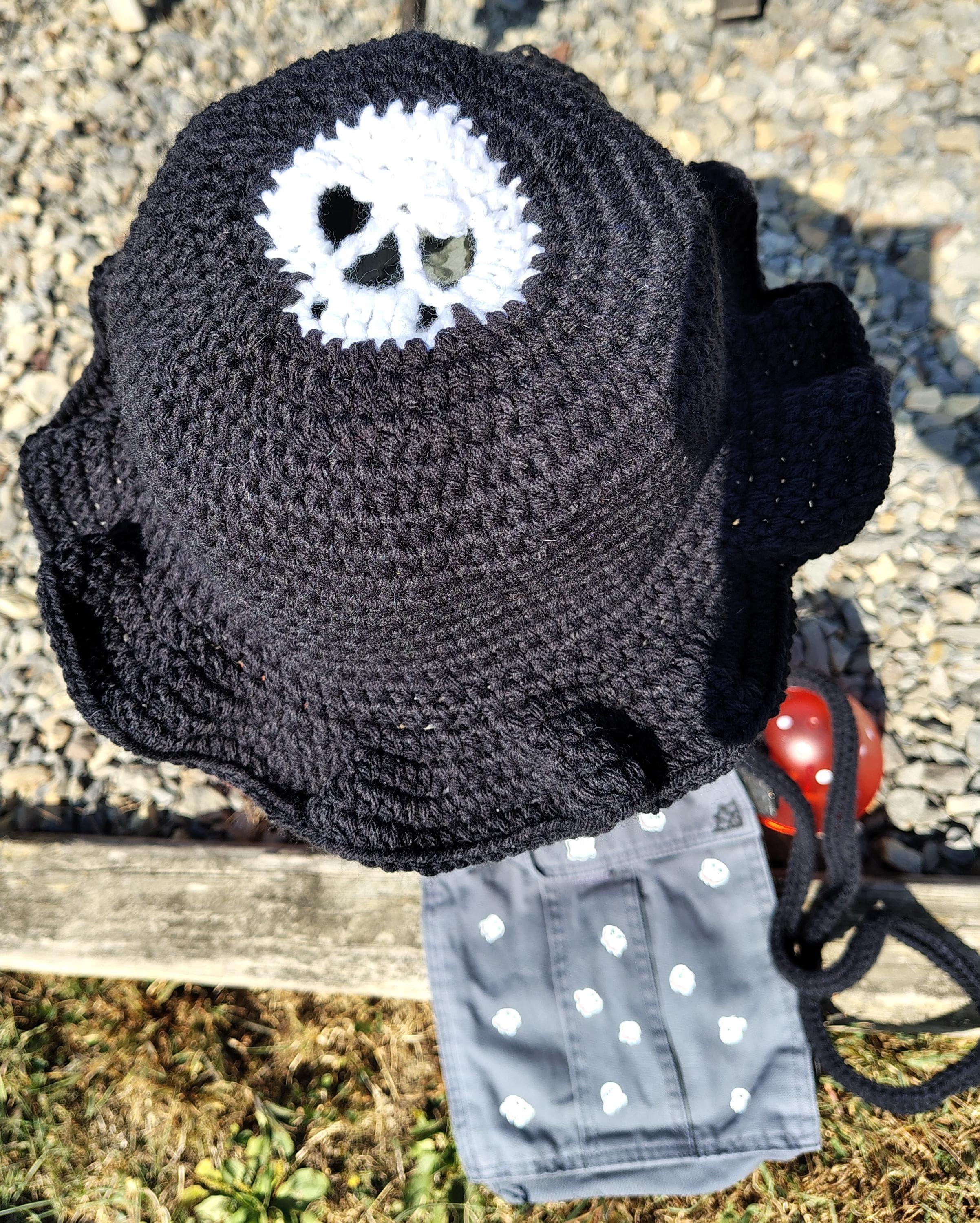 Skull Crossbody Bag with Matching Hat - Image 1