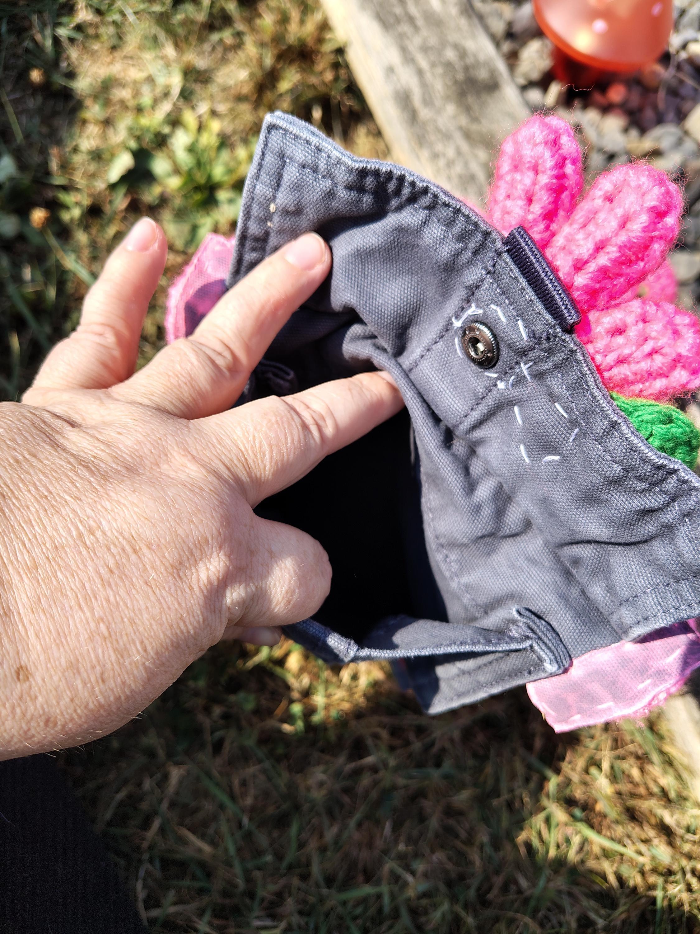 Pink Flower Bucket Hat with Matching Crossbody Bag - Thumbnail 3