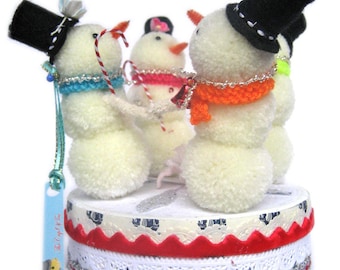 Snowmen playing on the Ice