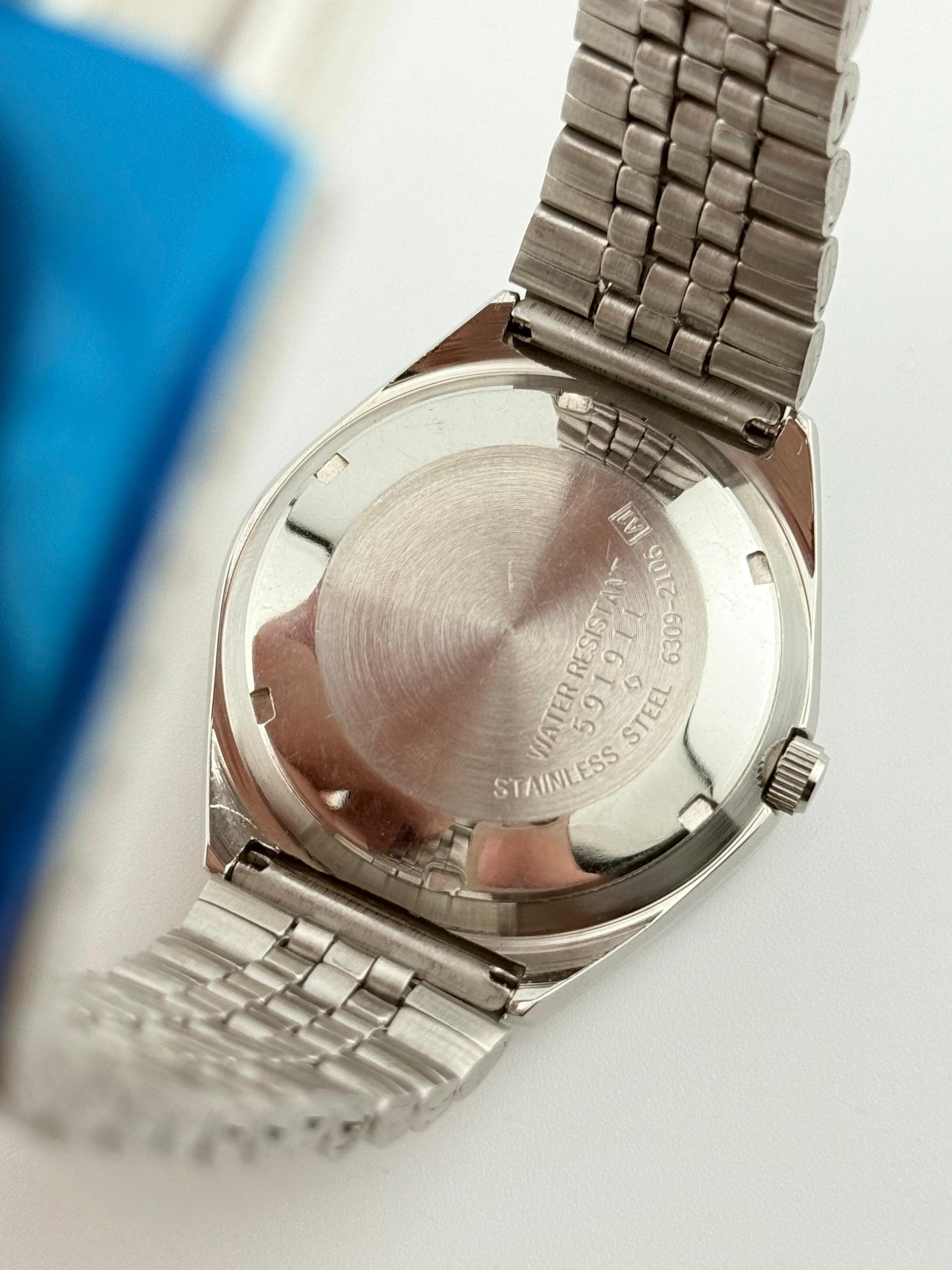 ヴィンテージ セイコー5 自動巻き ブルーダイヤル メンズ腕時計 - Etsy