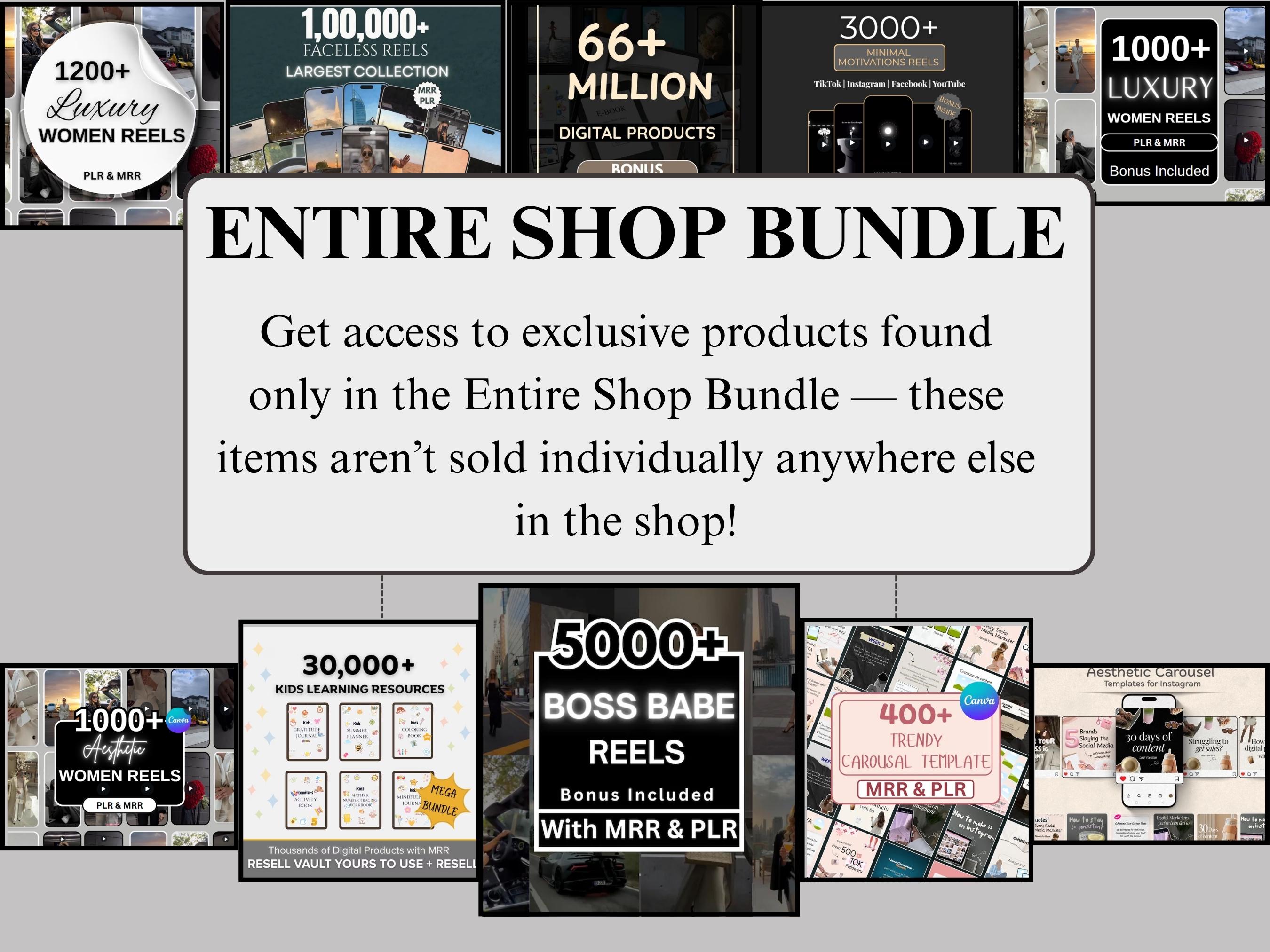 Ultimate PLR Whole Shop Bundle, Entire Section Bundle, MRR Viral ...