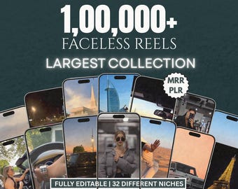 1,00,000+ Viral Rich Lifestyle Luxury Reels, Millionaire Aesthetic Videos, Profit Ultimate Reels, Faceless Marketing Reels, MRR & PLR Pack