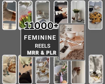 Más de 11 000 reels femeninos sin rostro, videos femeninos, banco de contenido de melanina, reels sin rostro, reels de mujeres de lujo, ingresos pasivos, PLR MRR