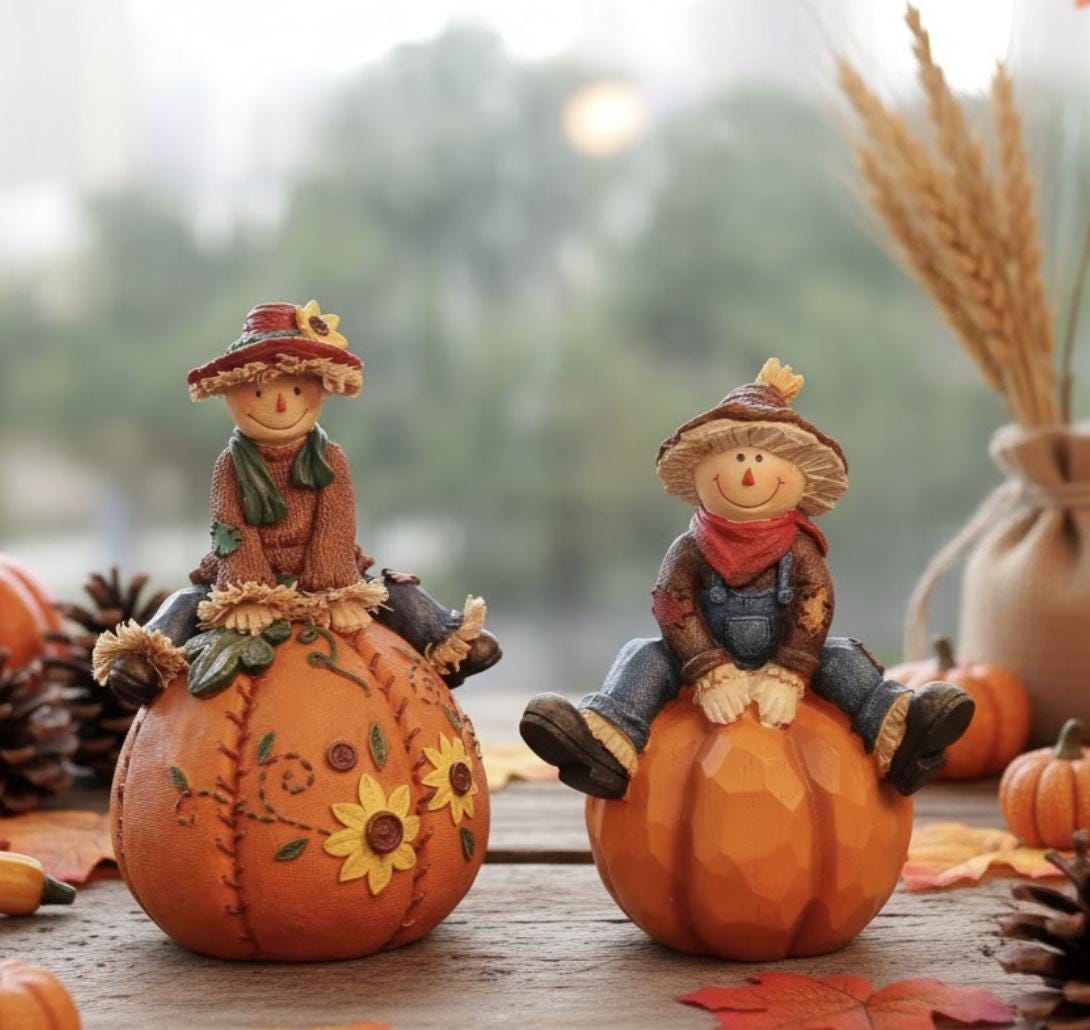 Jim Shore Heartwood Creek 7-inch Lighted Halloween Pumpkin  Jim Shore Orange and Green Holiday Decor Pumpkin display picture 1