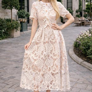 black lace flowy dress V Neck Black Lace Long Prom Dresses with High Slit, Black Lace Formal  Graduation Evening Dresses SP2385 main image 0