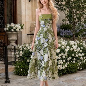 lemon green color dress Short Sleeve Lemon Print Gown 0 / Lemon Drop/Multi