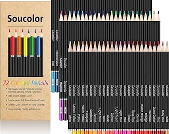 Soucolor 72 Colored Pencils - Soft Core Art Supplies