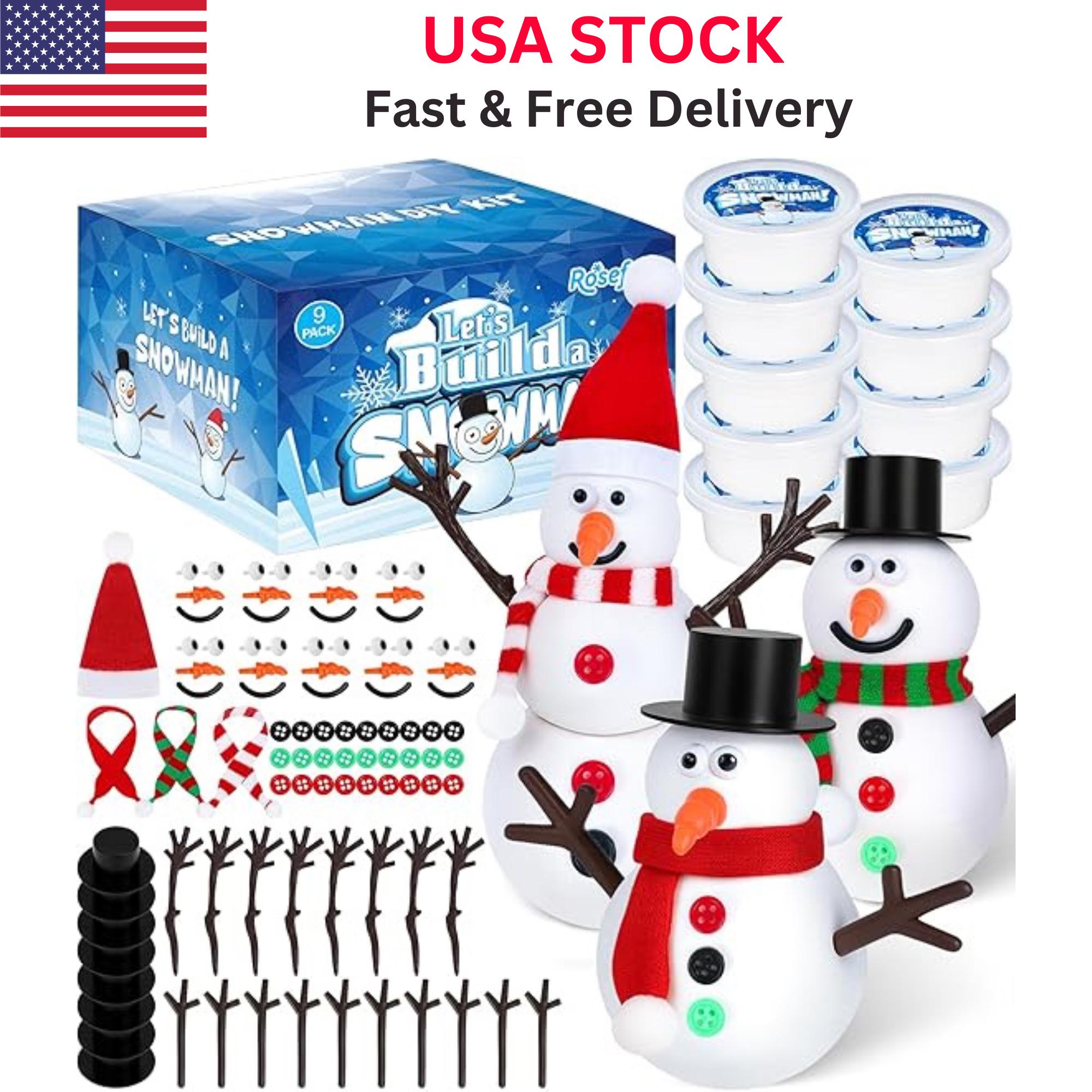 9 Pack Christmas Snowman Clay Kit for Kids DIY Holiday Craft Set &…