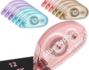 Double Sided Tape Roller, 12 Pack Scrapbook Adhesive