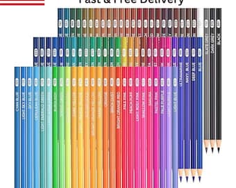 80 Colored Pencils Set | Soft Core Color Pencils for Adult Coloring & Drawing Art