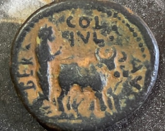 希少なハドリアヌス帝の青銅貨：古代ローマの遺物（西暦117～138年）