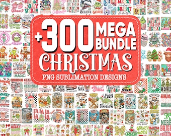 Retro Weihnachten Mega Bundle, Preppy Weihnachten Png Bundle, Weihnachten Sublimations Designs, Frohe Weihnachten png, Sublimations Bundle png