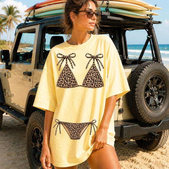 Leopard Bikini Png, Faux Patchwork Bikini png, Trendy Summer Beach Design, Summer bikini PNG, Leopard Bikini girl png, summer bikini png