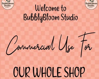 Commercial use license for Whole shop, Commercial Use License, Digital Download for Commercial Projects, Bundle Commercial use, Whole Shop