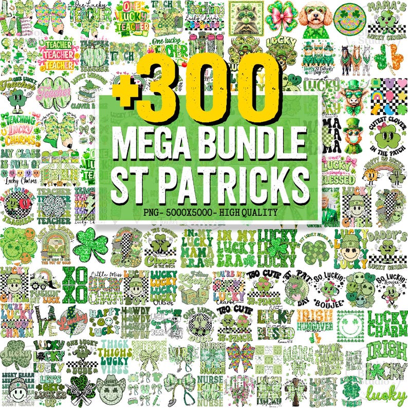 1200+ Holiday PNG Mega Bundle, Valentines St Patricks Easter Mardi Gras ...