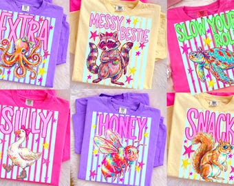 Paquete de PNG de cocodrilos, PNG de animales de despedida divertidos, estilo mapache "Hasta pronto", diseño de sublimación a rayas preppy, PNG de verano de moda