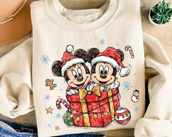 Christmas Disney Sweatshirt, Christmas Disney Shirt, ,Christmas Shirt, Disney gift package Shirt, Mickey Winter Shirt, Holiday Mickey Minnie