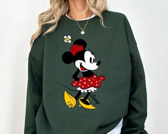 Disney Vintage Minnie Maus Sweatshirt - Retro Minnie Maus Sweatshirt - Disneyworld Urlaub Urlaub Shirt - Disney Retro Pullover